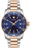 Movado Series 800 Blue Dial Two Tone Steel Strap Watch for Men - 2600149 Buy Now By Movado