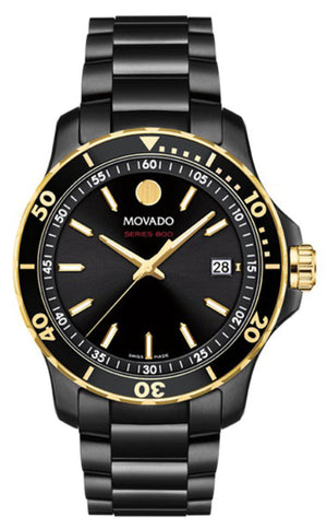 Movado Series 800 Black Dial Black Steel Strap Watch For Men - 2600161 Buy Now By Movado