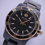 Movado Series 800 Black Dial Black Steel Strap Watch For Men - 2600161 Buy Now By Movado