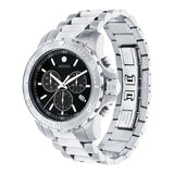 Movado Series 800 Chronograph Black Dial Silver Steel Strap Watch For Men - 2600110 Buy Now By Movado