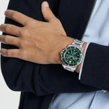 Movado Series 800 Chronograph Green Dial Silver Steel Strap Watch for Men - 2600179 Buy Now By Movado