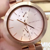 Michael Kors Garner Quartz Rose Gold Dial Rose Gold Steel Strap Watch For Women - MK6409 Buy Now By Michael Kors
