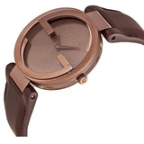 Gucci Interlocking Brown Dial Brown Leather Strap Watch For Women - YA133309 Buy Now By Gucci