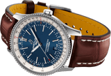 Breitling Navitimer 1 Automatic 41mm Blue Dial Brown Leather Strap Mens Watch - A17326211C1P1 Buy Now By Breitling