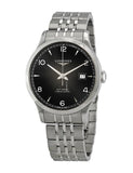 Longines Record Black Dial Automatic Stainless Steel 40mm Watch for Men - L2.821.4.56.6 Buy Now By Longines