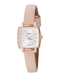 Tissot T Lady Lovely Square White Dial Pink Leather Strap Watch For Women - T058.109.36.031.00 Buy Now By Tissot