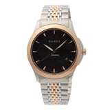 Gucci G Timeless Black Dial Two Tone Steel Strap Watch For Men - YA126410 Buy Now By Gucci