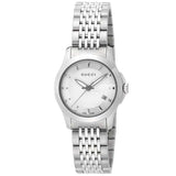 Gucci G Timeless Silver Dial Silver Steel Strap Watch For Women - YA126501 Buy Now By Gucci