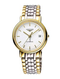 Longines Presence 38.5mm Automatic White Dial Two Tone Steel Strap Watch for Men - L4.921.2.12.7 Buy Now By Longines