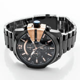 Diesel Mega Chief Chronograph Black Dial Black Steel Strap Watch For Men - DZ4309 Buy Now By Diesel