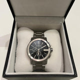 Gucci G Chrono Black Dial Silver Steel Strap Watch For Men - YA101204
