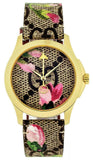 Gucci G Timeless Floral Brown Dial Brown Leather Strap Watch For Women - YA1264038 Buy Now By Gucci