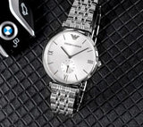 Emporio Armani Classic Silver Dial Silver Steel Strap Watch For Men - AR1819 Buy Now By Emporio Armani