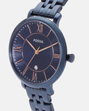 Fossil Jacqueline Blue Dial Blue Steel Strap Watch for Women - ES4094 Buy Now By Fossil