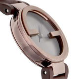 Gucci G Interlocking Brown Dial Brown Leather Strap Watch For Women - YA133504 Buy Now By Gucci