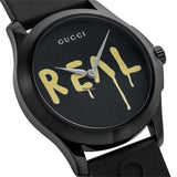 Gucci G Timeless Ghost Black Dial Black Rubber Strap Unisex Watch - YA1264017 Buy Now By Gucci