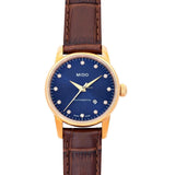 Mido Baroncelli Automatic Midnight Blue Dial Brown Leather Strap Watch For Women - M7600.3.65.8 Buy Now By Mido