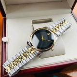 Movado Museum Classic Black Dial Two Tone Steel Strap Watch For Men - 606899 Buy Now By Movado