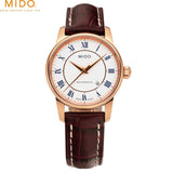Mido Baroncelli III Automatic Silver Dial Brown Leather Strap Watch For Women - M7600.2.21.8 Buy Now By Mido