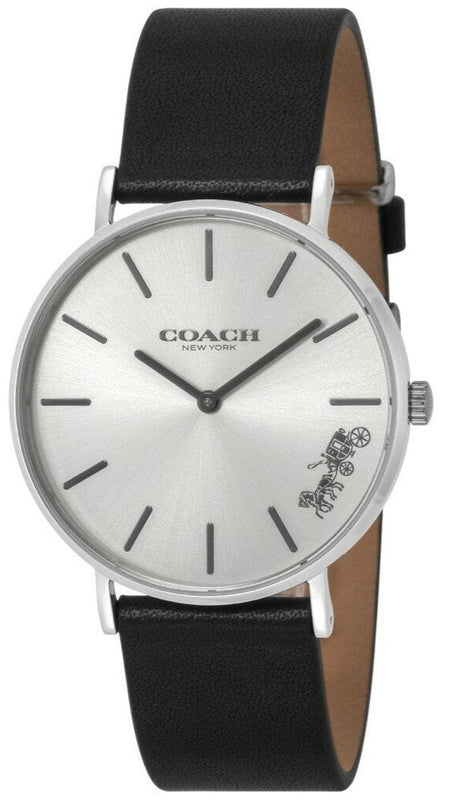 Coach Perry White Dial Black Leather Strap Watch for Women - 14503115 Buy Now By Coach