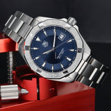 Tag Heuer Aquaracer Quartz Blue Dial Silver Steel Strap Watch for Men - WAY1112.BA0928 Buy Now By Tag Heuer