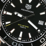 Tag Heuer Aquaracer Black Dial Black Rubber Strap Watch for Men - WAY111A.FT6151 Buy Now By Tag Heuer