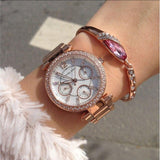 Michael Kors Parker White Dial Rose Gold Steel Strap Watch for Women - MK5616 Buy Now By Michael Kors