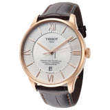 Tissot Chemin Des Tourelles Powermatic 80 Cosc Silver Dial Brown Leather Strap Watch For Men - T099.408.36.038.00 Buy Now By Tissot