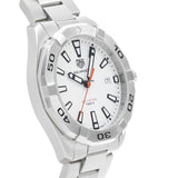 Tag Heuer Aquaracer Quartz White Dial Silver Steel Strap Watch for Men - WBD1111.BA0928 Buy Now By Tag Heuer