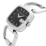 Gucci G Gucci Black Dial Silver Steel Strap Watch For Women - YA125407 Buy Now By Gucci