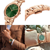 Daniel Wellington Iconic Link Emerald Green Dial Rose Gold Steel Strap Watch For Women - DW00100419 Buy Now By Daniel Wellington