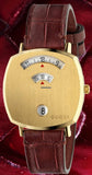Gucci Grip Quartz Yellow Gold Dial Maroon Leather Strap Watch For Women - YA157405 Buy Now By Gucci