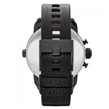 Diesel Little Daddy Chronograph Black Dial Black Leather Strap Watch For Men - DZ7291 Buy Now By Diesel
