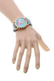 Gucci G Timeless Floral Turquoise Dial Turquoise Leather Strap Watch For Women - YA1264085 Buy Now By Gucci
