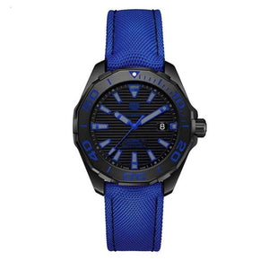 Tag Heuer Aquaracer Calibre 5 Automatic Titanium Blue Dial Blue Nylon Strap Watch for Gents - WAY208B.FC6382 Buy Now By Tag Heuer
