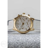 Guess Marina Multifunction White Dial White Rubber Strap Watch for Women - W1025L5 Buy Now By Guess