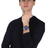 Fossil FB-03 Chronograph Blue Dial Silver Steel Strap Watch for Men - FS5724 Buy Now By Fossil