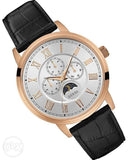 Guess Delancy Quartz Silver Dial Black Leather Strap Watch For Men - W0870G2 Buy Now By Guess