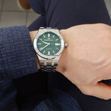 Maurice Lacroix Aikon Automatic Green Dial Silver Steel Strap Watch for Men - AI1807-SS002-630-1 Buy Now By Maurice Lacroix