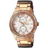 Guess Siren Diamonds White Dial Rose Gold Steel Strap Watch for Women - W0442L3 Buy Now By Guess