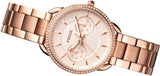 Fossil Tailor Rose Gold Dial Rose Gold Steel Strap Watch for Women - ES4264 Buy Now By Fossil