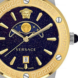 Versace Greca Moonphase Analog Black Dial Black Leather Strap Watch For Men - VE7G00123 Buy Now By Versace
