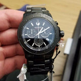 Movado Series 800 Chronograph Black Dial Black Steel Strap Watch For Men - 2600119 Buy Now By Movado