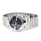 Gucci Interlocking G Quartz Black Dial Black Steel Strap Watch For Women - YA133502 Buy Now By Gucci