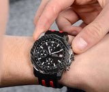 Guess Octane Chronograph Black Dial Two Tone Silicone Strap Watch For Men - W1047G1 Buy Now By Guess