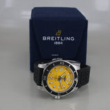 Breitling Superocean Automatic 44mm Yellow Dial Black Rubber Strap Watch for Men - A17367021I1S1 Buy Now By Breitling