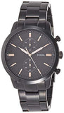 Fossil Townsman Chronograph Black Dial Black Steel Strap Watch for Men - FS5379 Buy Now By Fossil