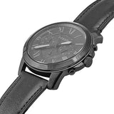 Fossil Grant Chronograph Black Dial Black Leather Strap Watch for Men - FS5132 Buy Now By Fossil