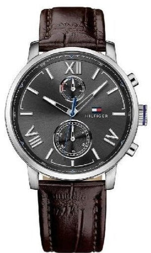 Tommy Hilfiger Aiden Quartz Black Dial Brown Leather Strap Watch for Men - 1791309 Buy Now By Tommy Hilfiger