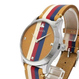 Gucci G Timeless Quartz Brown Dial Brown Leather Strap Watch For Men - YA1264078 Buy Now By Gucci